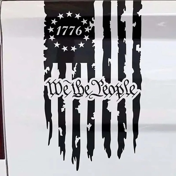 🇺🇸🕊”1776 We The People” Betsy Ross Distressed American Flag Vinyl Decal! - Picture 1 of 6